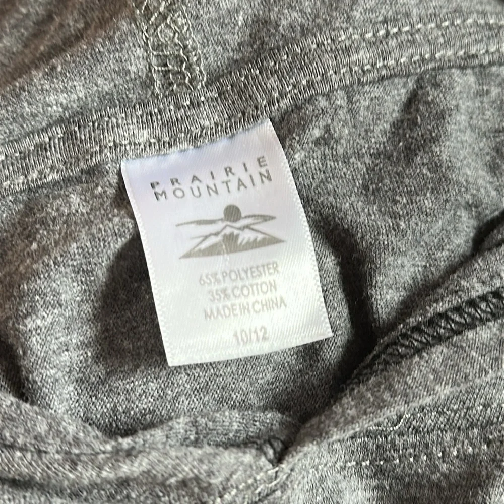 Prairie Mountain Brand Mammoth Cave Kids Gray Hoodie, Lightweight, Sz 10/12